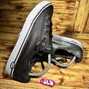 Keds X EOS Sneakers Women's Size 10 Black Silver Metallic Low Top WF55083